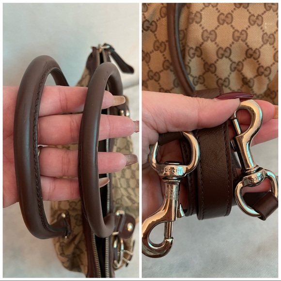 GUCCI GG Canvas Sukey Satchel - Picture 11 of 11